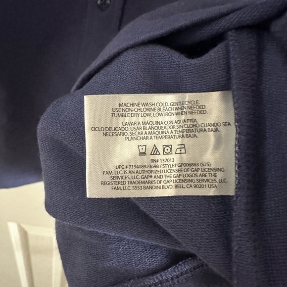 New Gap Men’s Blue Long Sleeve Knit Button Down Shirt, Size X-Large - Picture 5 of 9